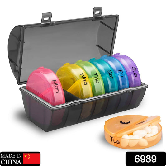Weekly Pill Organizer 2 Times a Day Travel 7 Day Pill Box Twice a Day Daily Medicine Pill Case with Large Compartments - infinityexculsivestore.com