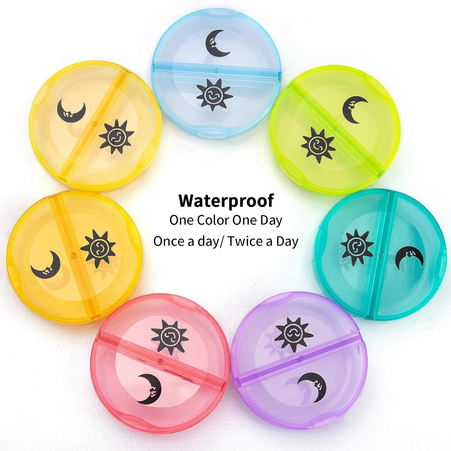 Weekly Pill Organizer 2 Times a Day Travel 7 Day Pill Box Twice a Day Daily Medicine Pill Case with Large Compartments - infinityexculsivestore.com