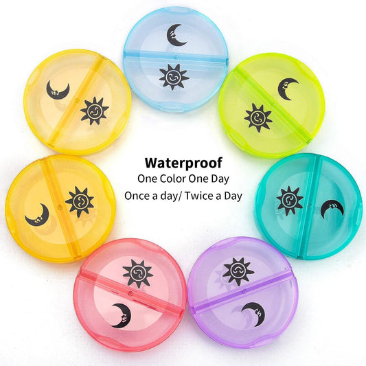 Weekly Pill Organizer 2 Times a Day Travel 7 Day Pill Box Twice a Day Daily Medicine Pill Case with Large Compartments - infinityexculsivestore.com