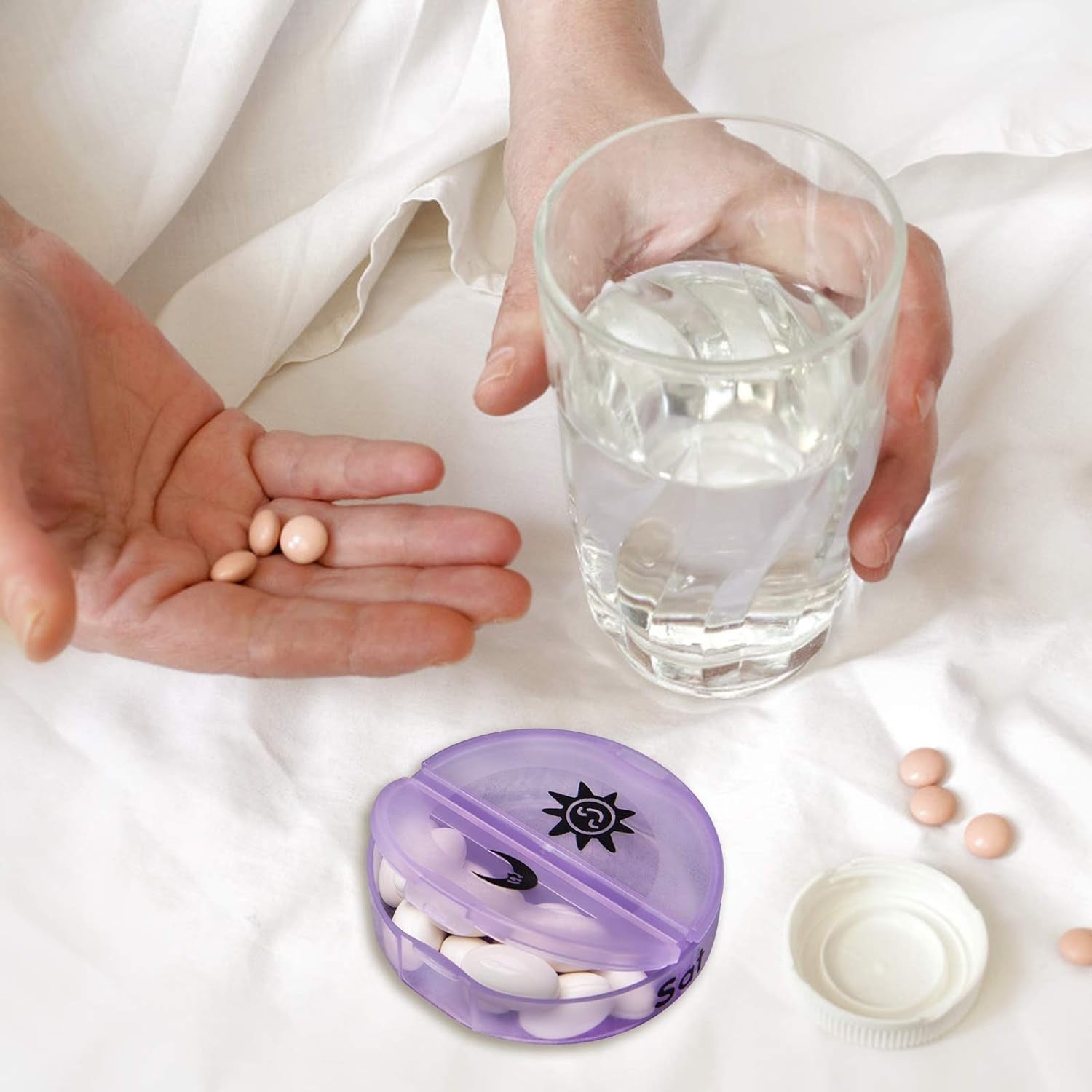 Weekly Pill Organizer 2 Times a Day Travel 7 Day Pill Box Twice a Day Daily Medicine Pill Case with Large Compartments - infinityexculsivestore.com