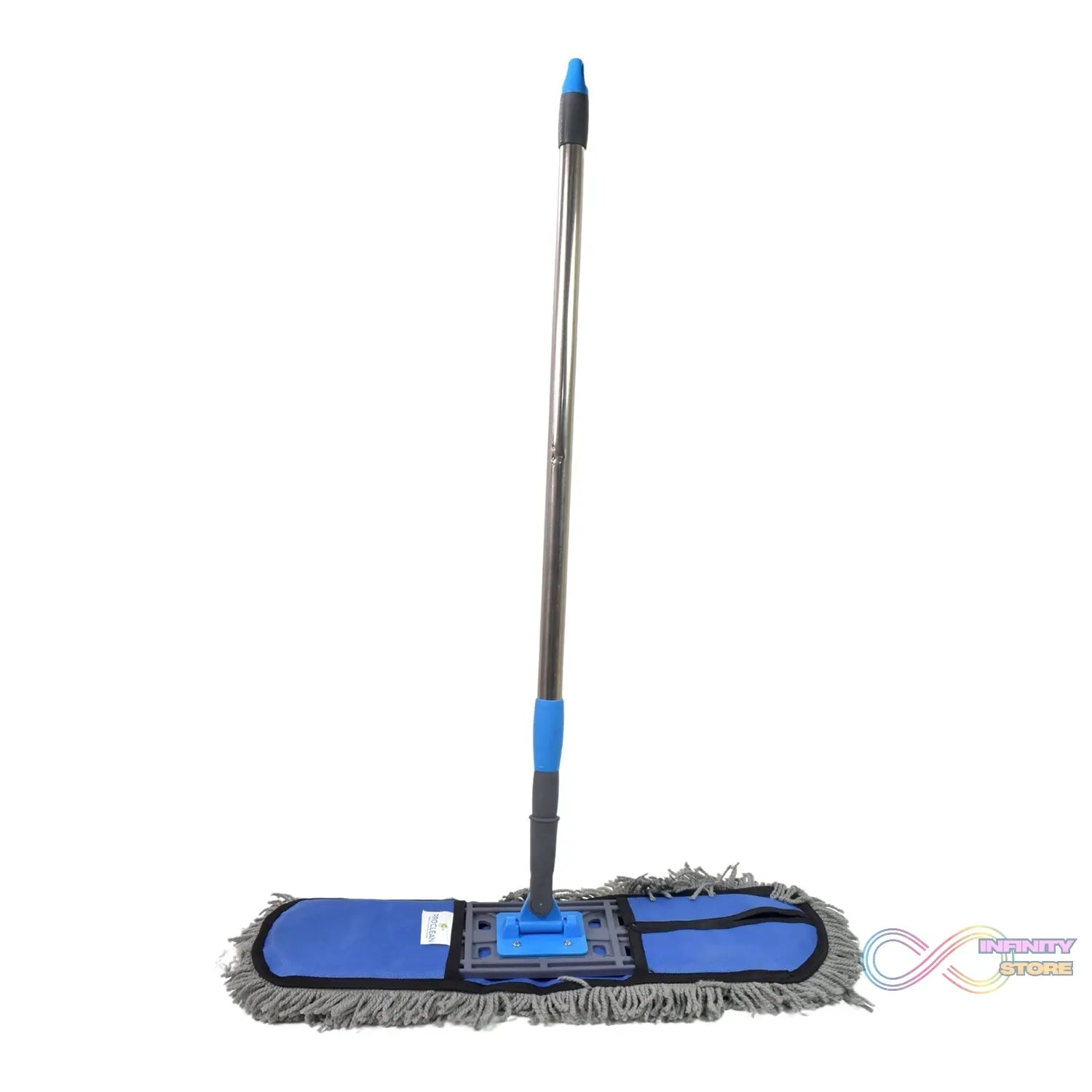 Wet and Dry Cotton Pad Floor Mop with Long Aluminium Handle (1 Pc / Large) - infinityexculsivestore.com