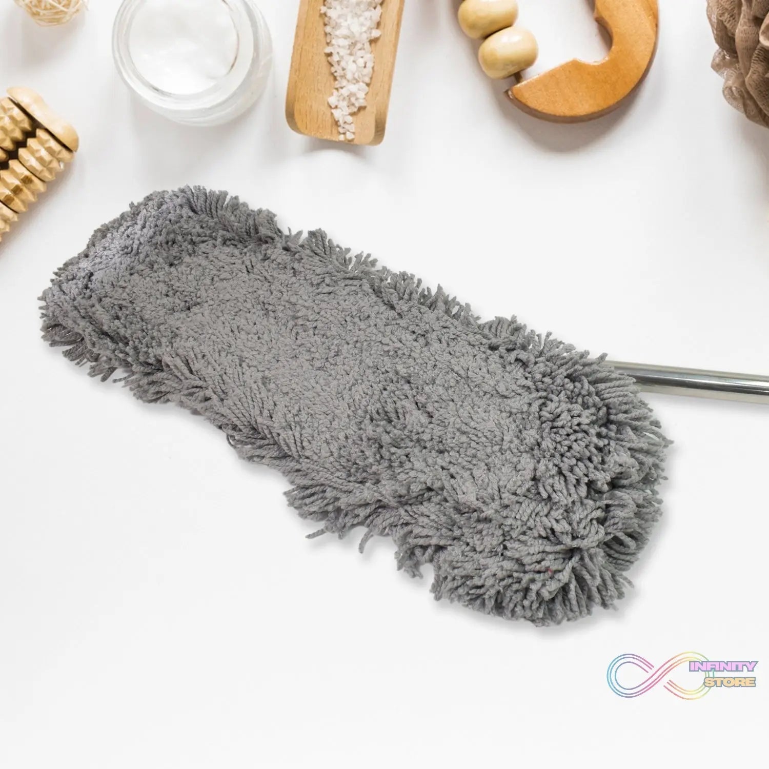 Wet and Dry Cotton Pad Floor Mop with Long Aluminium Handle (1 Pc / Large) - infinityexculsivestore.com