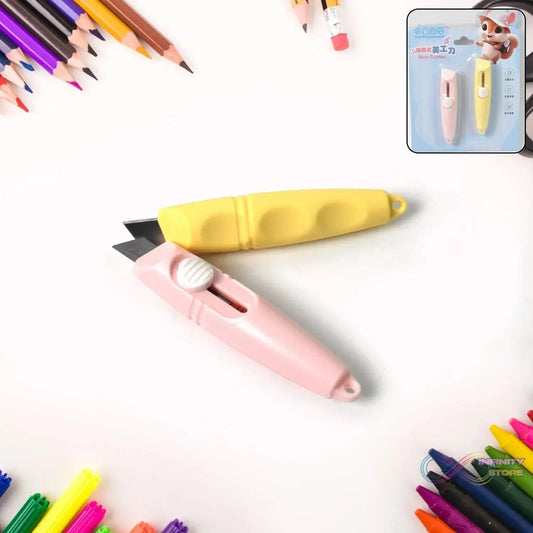 Whistle Shaped Cute Utility Knives Keychain, Portable Mail Opener (2 Pcs Set) - infinityexculsivestore.com