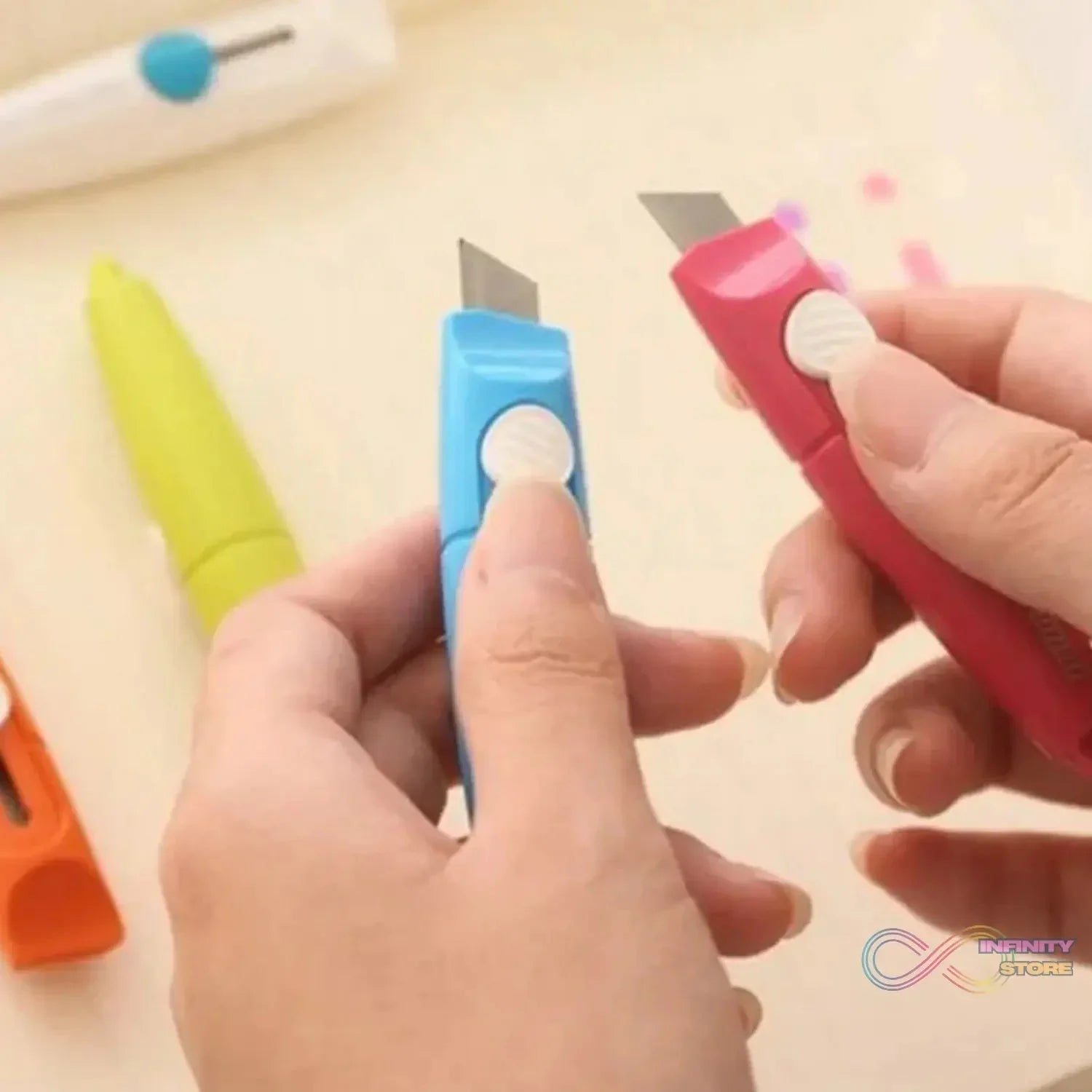 Whistle Shaped Cute Utility Knives Keychain, Portable Mail Opener (2 Pcs Set) - infinityexculsivestore.com