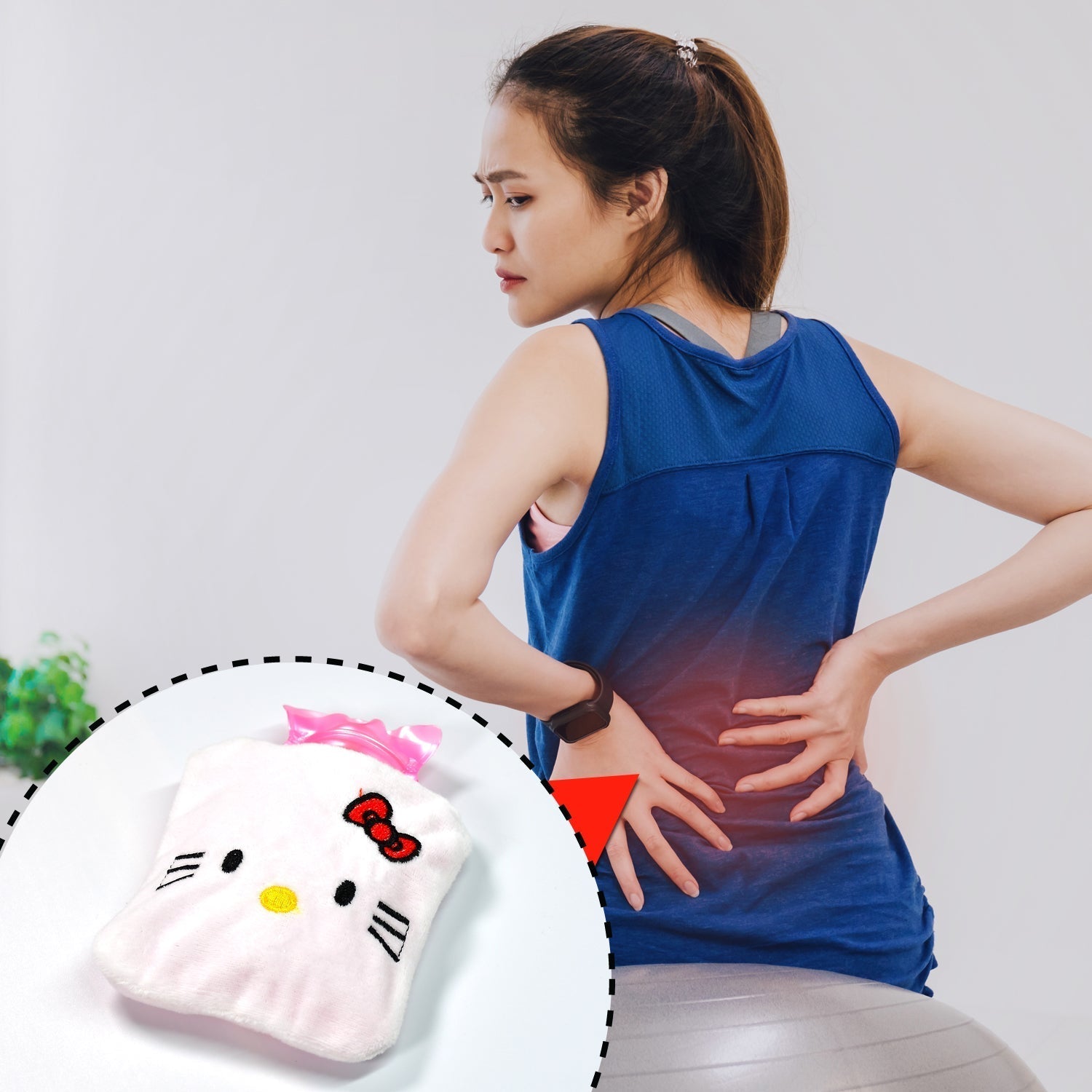 White Hello Kitty small Hot Water Bag with Cover for Pain Relief, Neck, Shoulder Pain and Hand, Feet Warmer, Menstrual Cramps. - infinityexculsivestore.com