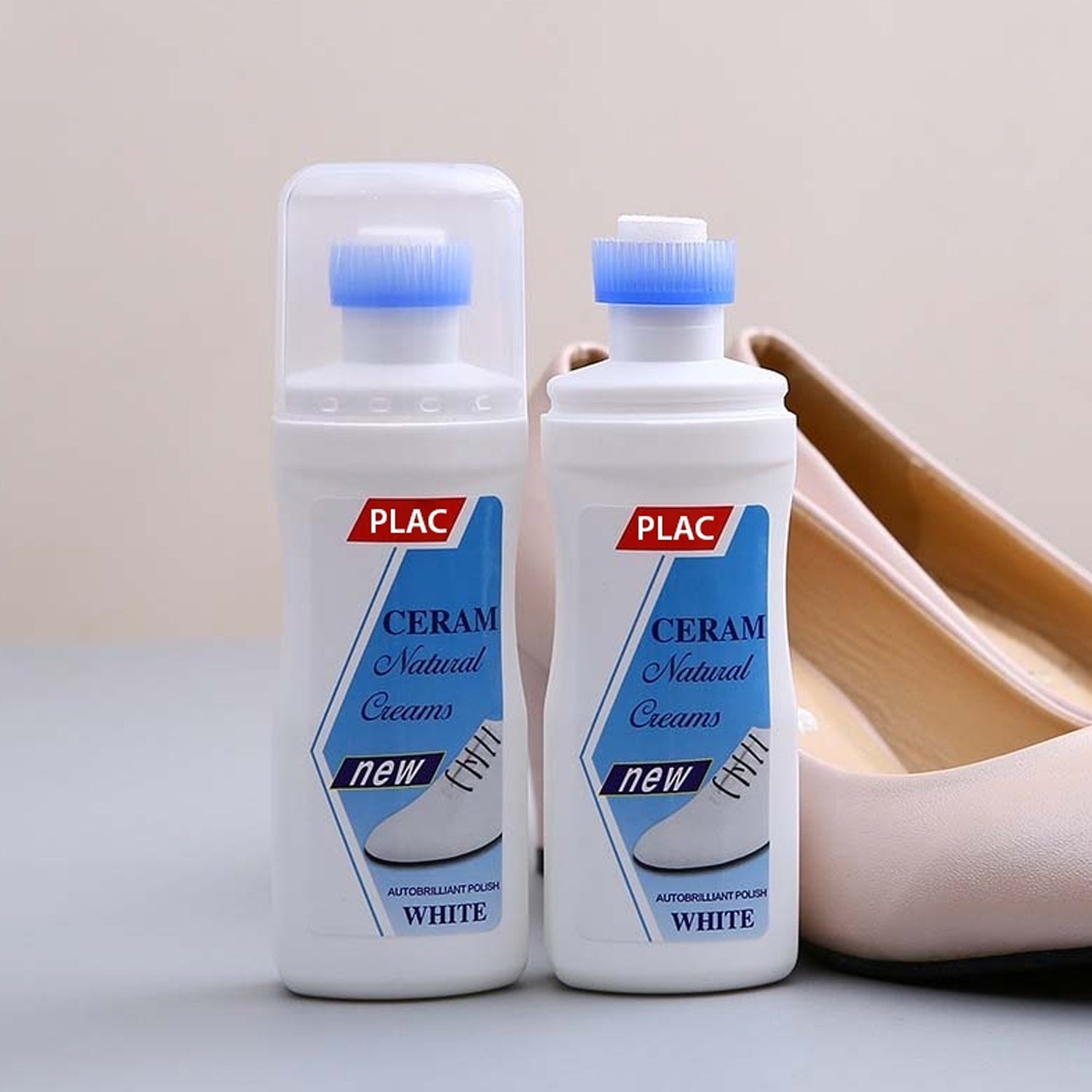 White Shoe Brightener with Removal of Dirt and Whitening Function White Shoes Cleaner with Brush Head for Dirty Shoe Polish Natural Waxes (75 ML) - infinityexculsivestore.com