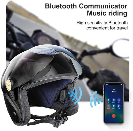Whitecherry Motorbike Certified Flip - Up Helmet for Men & Women Solar Bluetooth Helmet Black Cycling Helmet (Black) - infinityexculsivestore.com