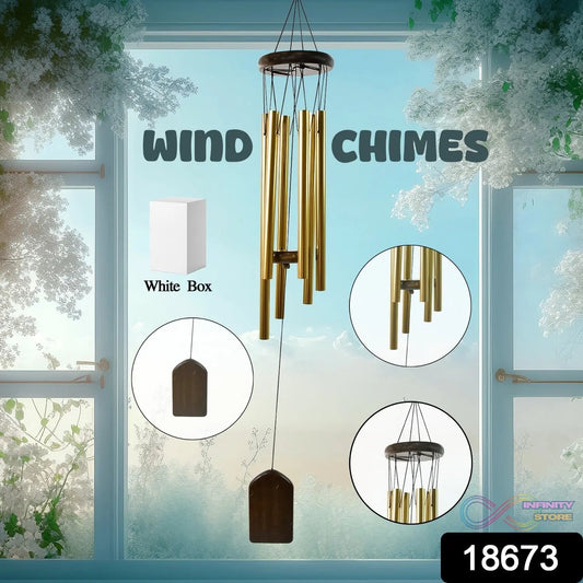 Wind Chime Musical Wind Chime with 6 Tuned Tubes and Hook (1 Pc) - infinityexculsivestore.com