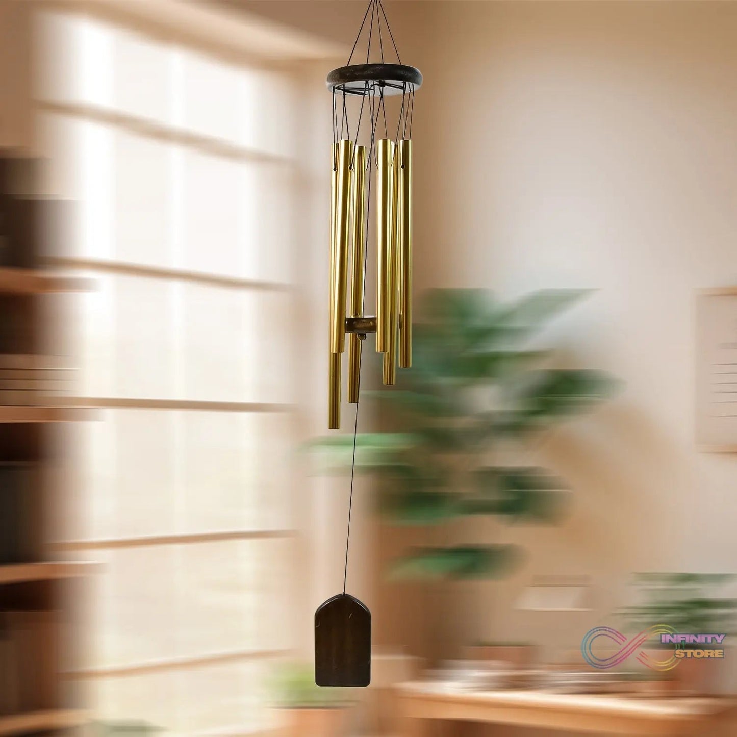 Wind Chime Musical Wind Chime with 6 Tuned Tubes and Hook (1 Pc) - infinityexculsivestore.com