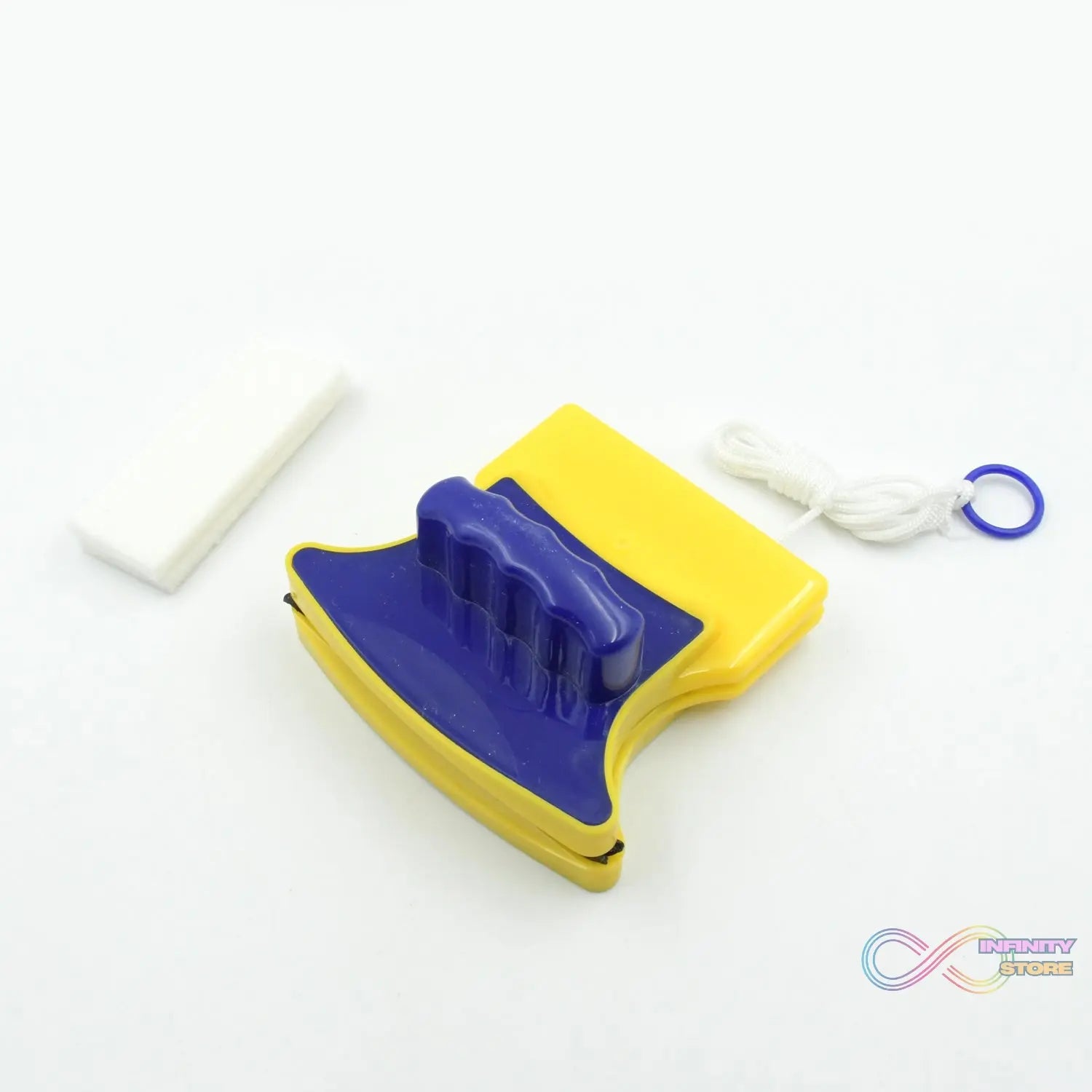 Window cleaner tool with dual sides, focusing on its use for both sides of glazed surfaces