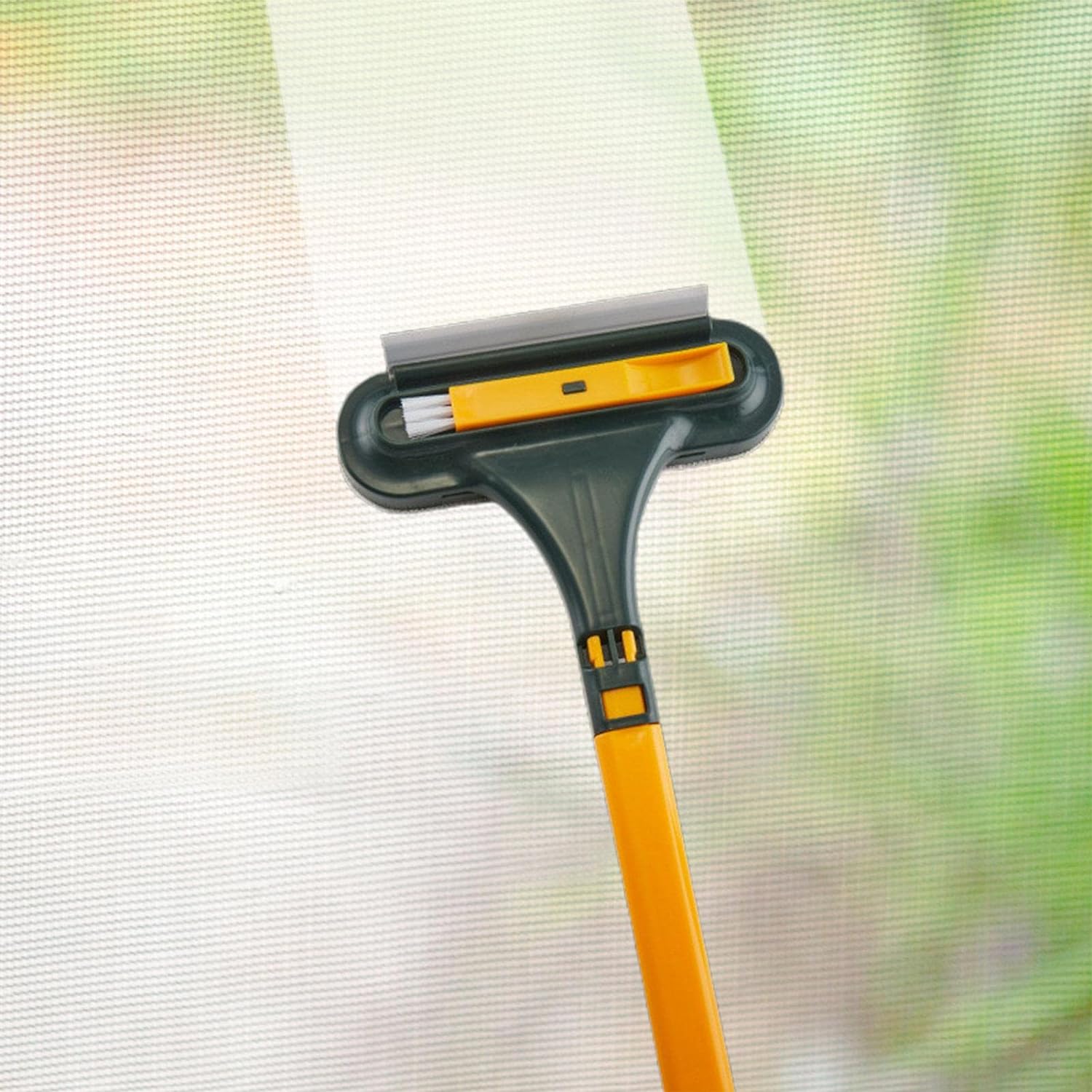 Window Screen Cleaner Brush, Magic Window Cleaner Brush, 3in1 Mesh Cleaner, Glass Cleaning Squeegee, Small Window Brush with Handle Portable - infinityexculsivestore.com