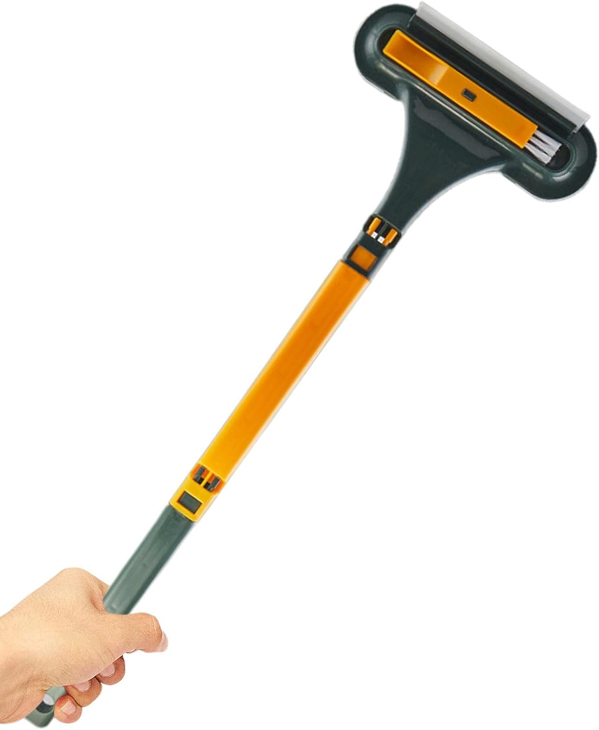 Window Screen Cleaner Brush, Magic Window Cleaner Brush, 3in1 Mesh Cleaner, Glass Cleaning Squeegee, Small Window Brush with Handle Portable - infinityexculsivestore.com