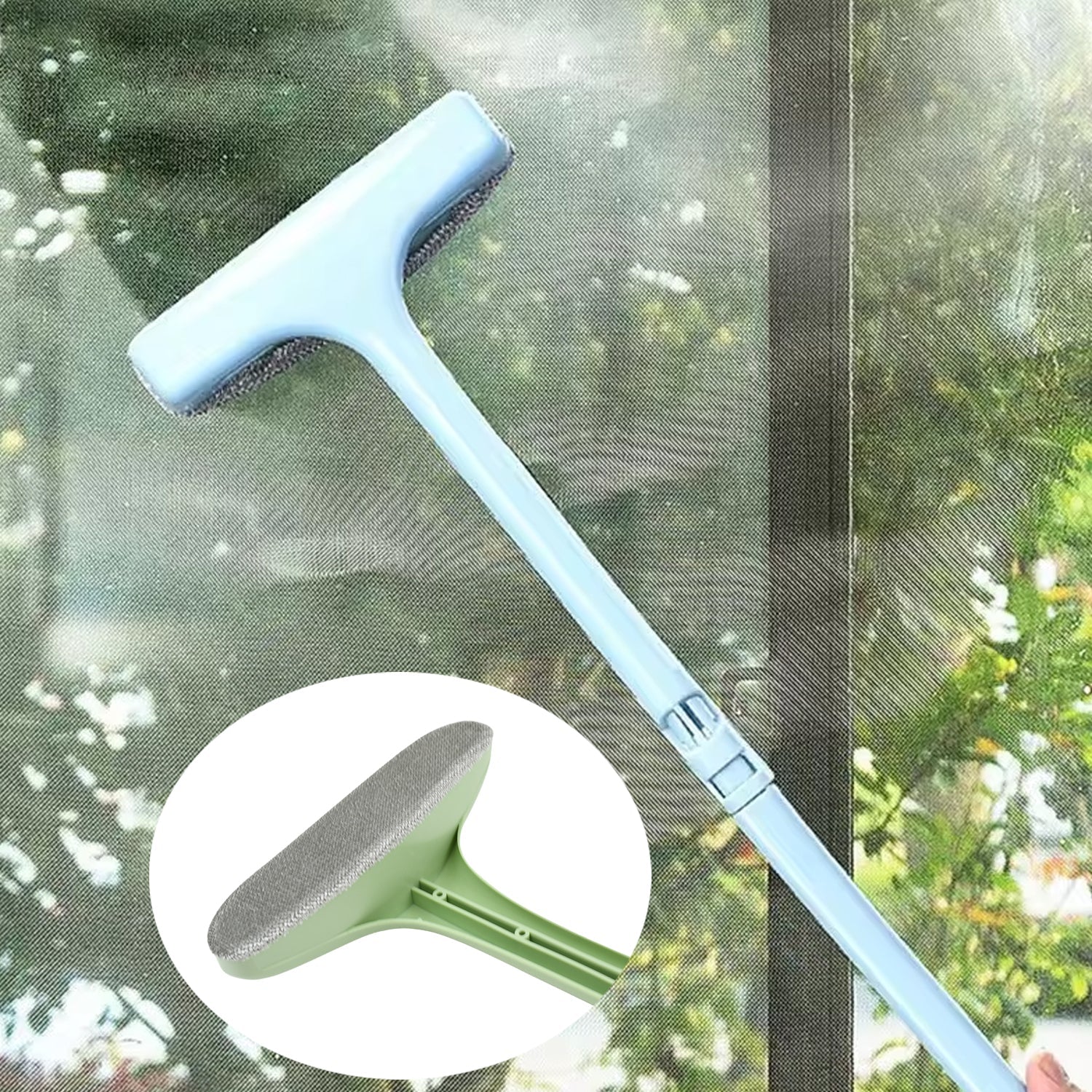 Window Screen Cleaning Brush With Extendable Handle (1 Pc) - infinityexculsivestore.com