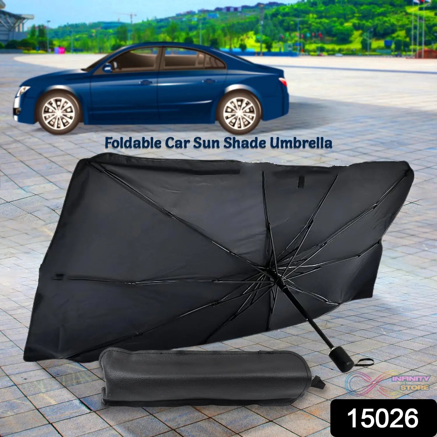 Windshield Umbrella Sun Shade Cover for Car (1 Pc) - infinityexculsivestore.com