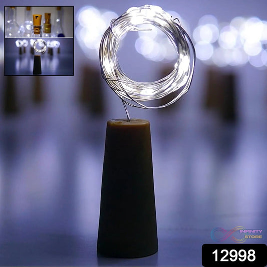 Wine Bottle Cork String Light | Multi LED / 2M Cable Length Copper Wire Battery Operated (White / 1 Pc) - infinityexculsivestore.com