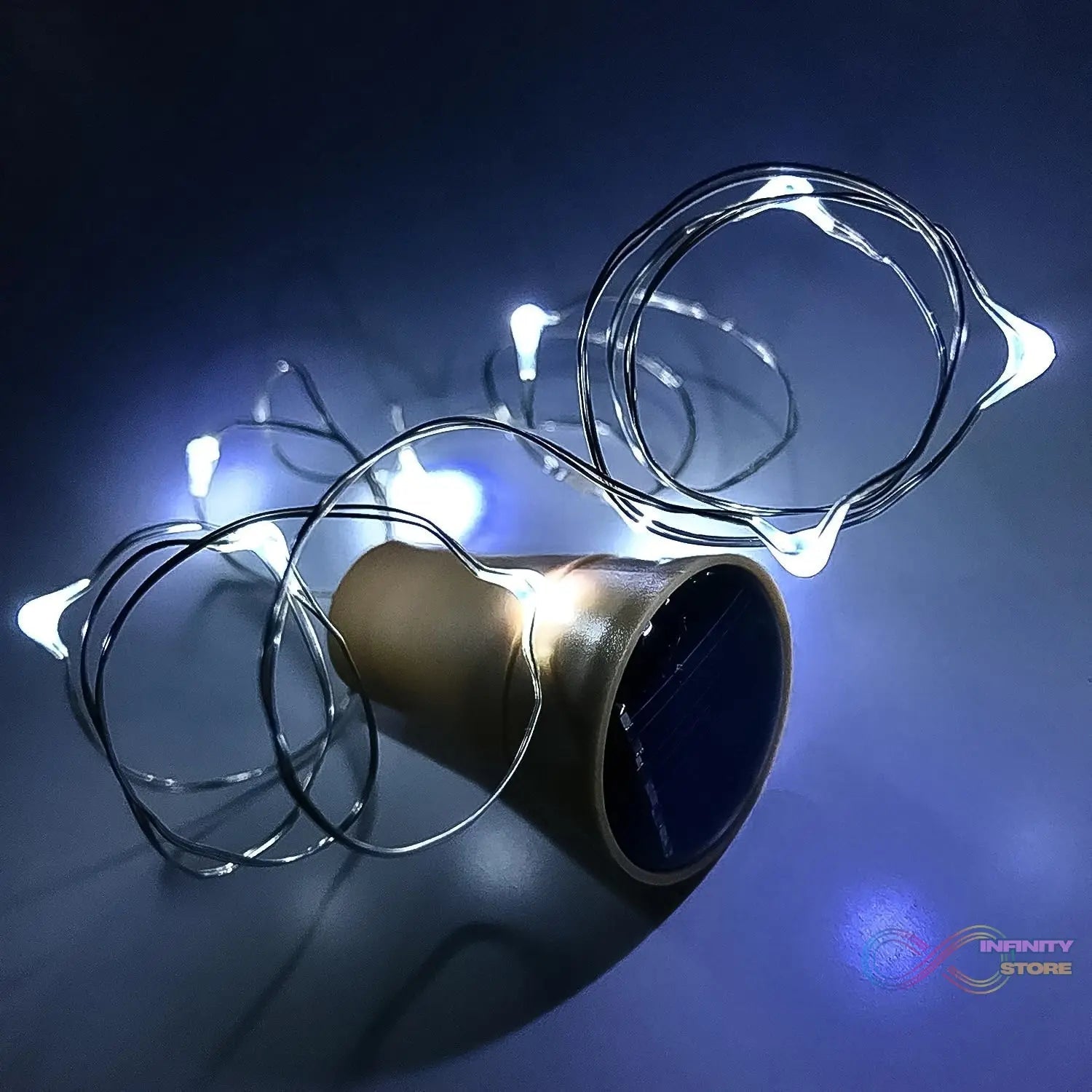 Wine Bottle Cork String Light | Multi LED / 2M Cable Length Copper Wire Battery Operated (White / 1 Pc) - infinityexculsivestore.com