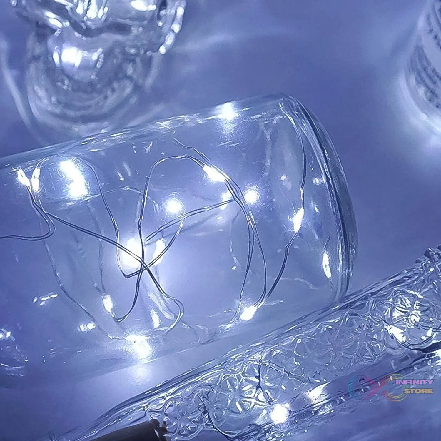 Wine Bottle Cork String Light | Multi LED / 2M Cable Length Copper Wire Battery Operated (White / 1 Pc) - infinityexculsivestore.com