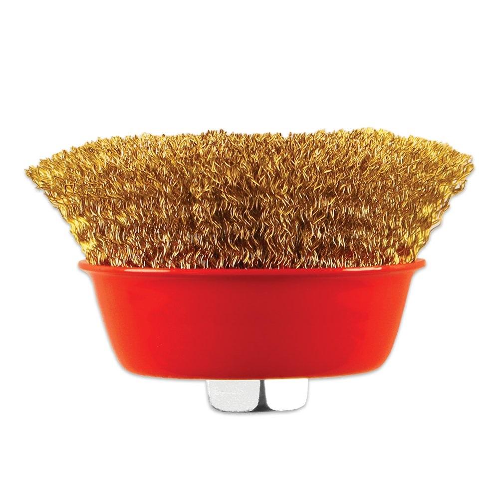 Wire Wheel Cup Brush (Gold) - infinityexculsivestore.com