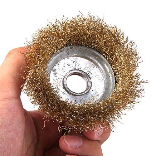 Wire Wheel Cup Brush (Gold) - infinityexculsivestore.com