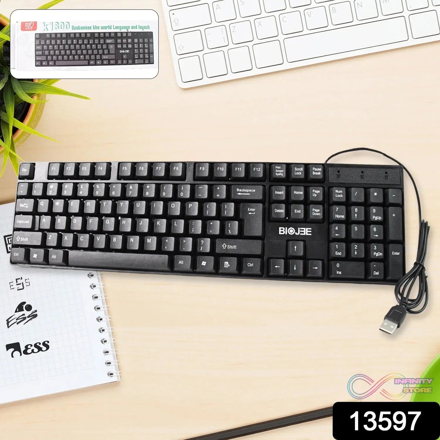 Wired USB Keyboard 104 Keys (1 Pc) - infinityexculsivestore.com
