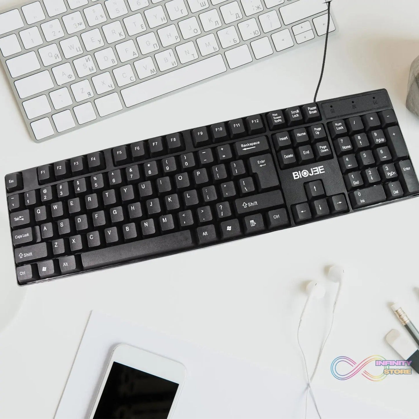 Wired USB Keyboard 104 Keys (1 Pc) - infinityexculsivestore.com
