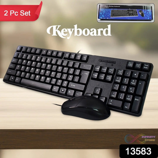 Wired USB Keyboard 107 Keys & Mouse Set (2 Pc Set) - infinityexculsivestore.com