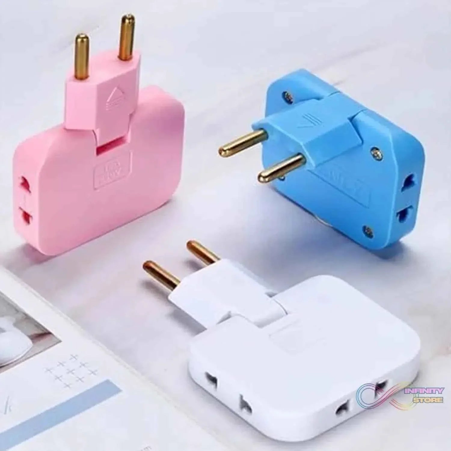Wireless 3 in 1 Foldable Wall Plug Adapter / Socket / Converter (1 Pc) - infinityexculsivestore.com