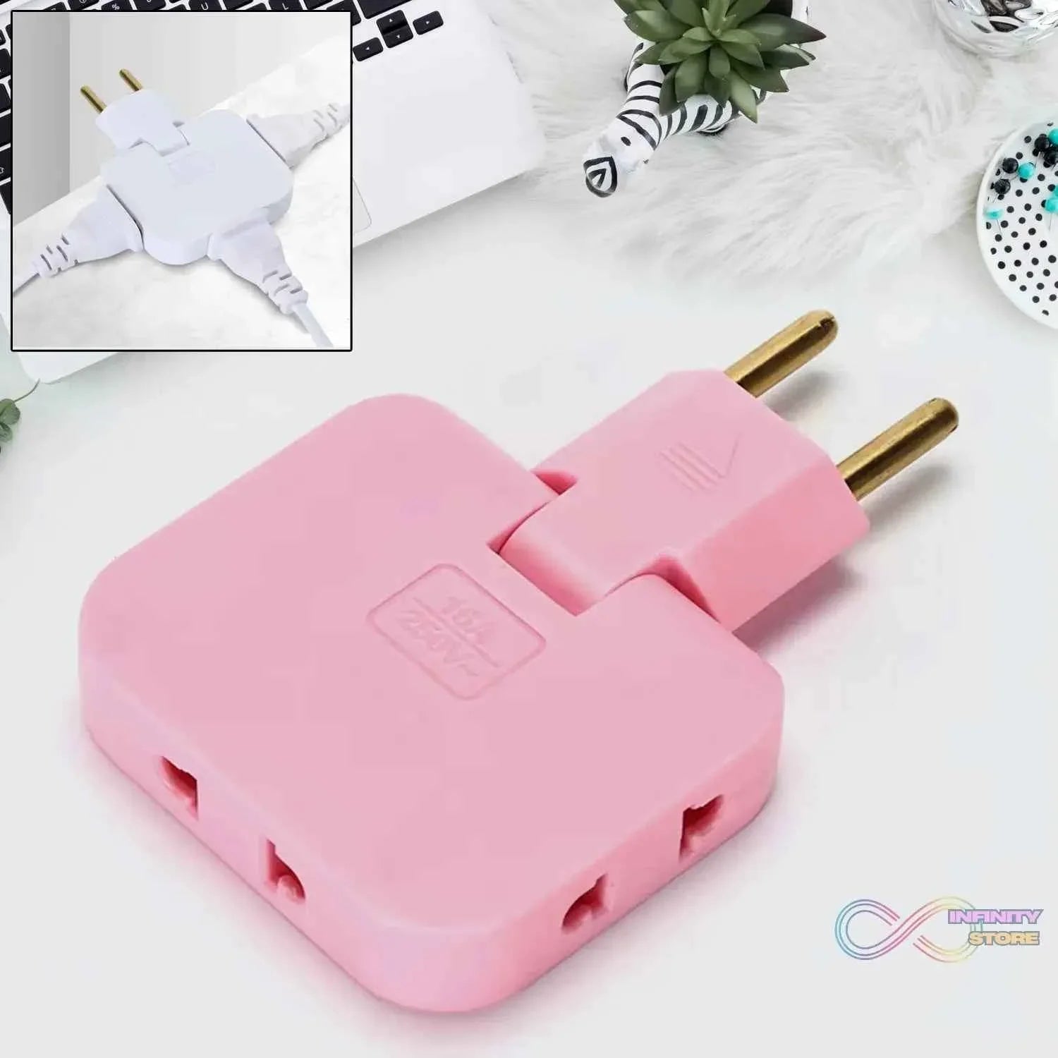 Wireless 3 in 1 Foldable Wall Plug Adapter / Socket / Converter (1 Pc) - infinityexculsivestore.com