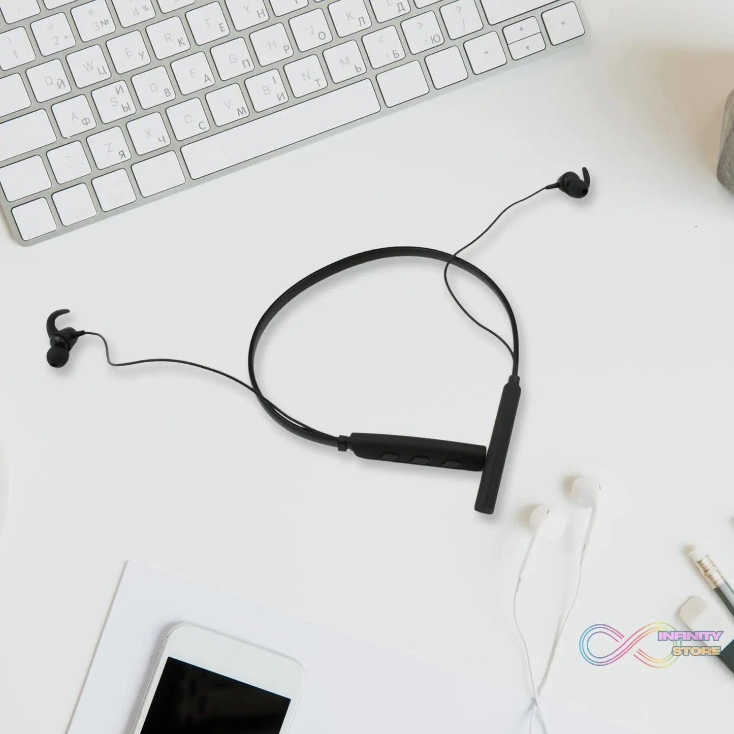 Wireless Bluetooth Earphone with Mic and Call Function With Micro USB (1 Pc) - infinityexculsivestore.com