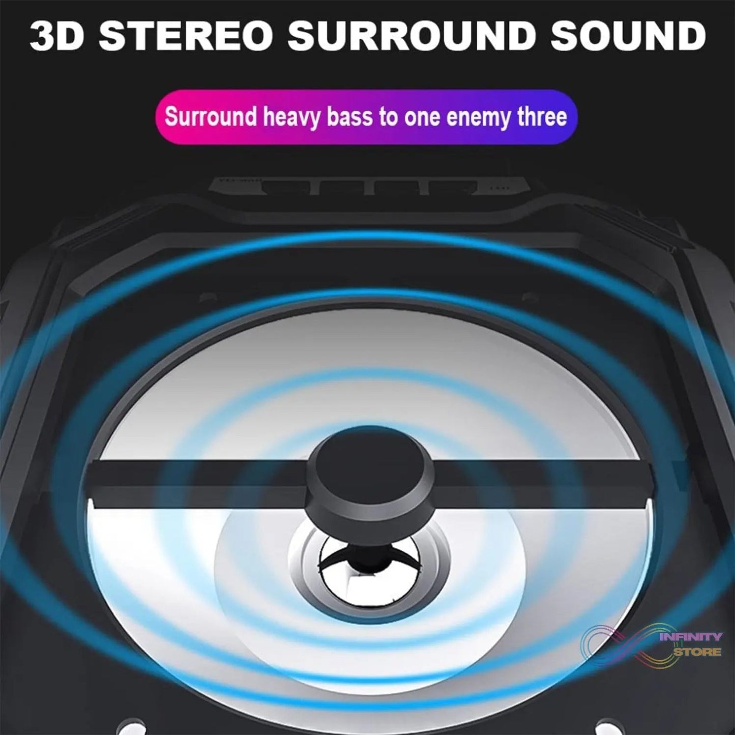 Wireless Bluetooth Portable Boom Box Subwoofer Support Mic Input Outdoor Speaker 5 W Bluetooth Speaker - infinityexculsivestore.com