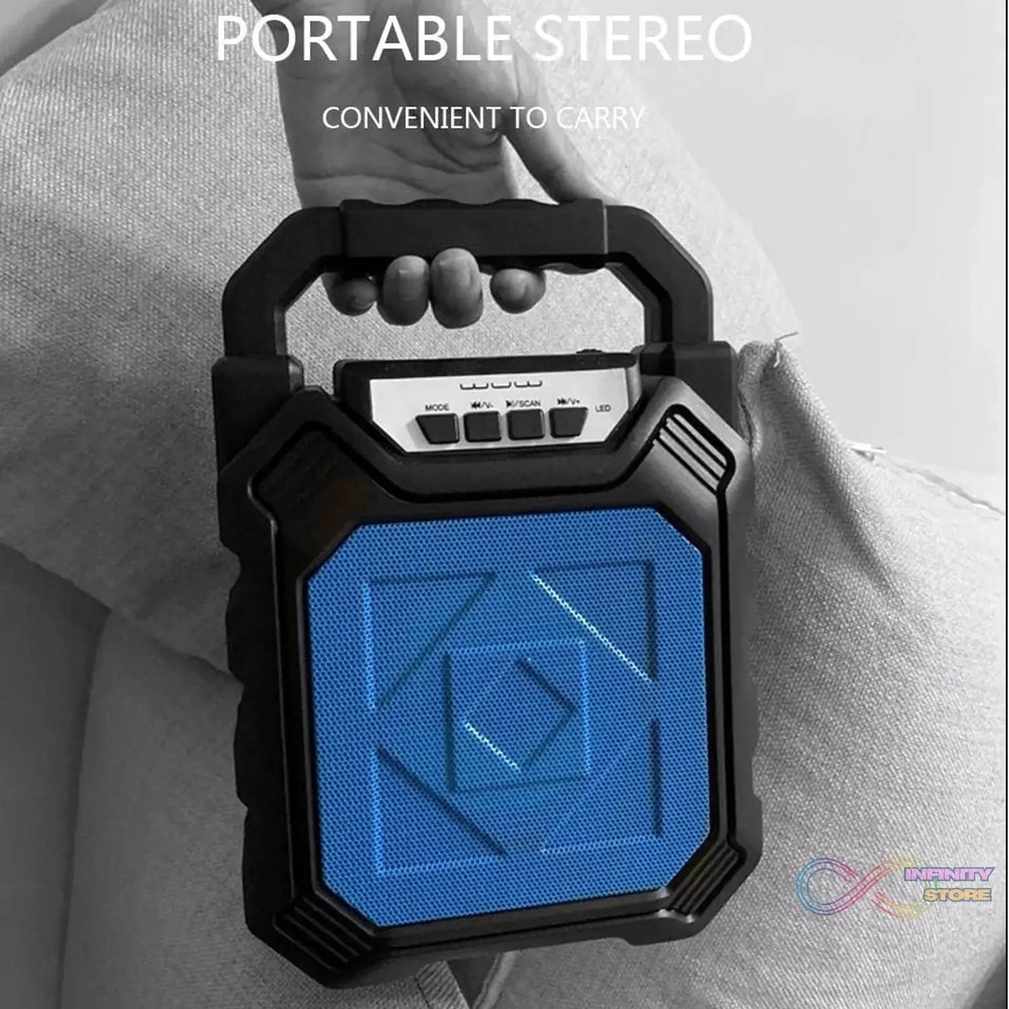 Wireless Bluetooth Portable Boom Box Subwoofer Support Mic Input Outdoor Speaker 5 W Bluetooth Speaker - infinityexculsivestore.com