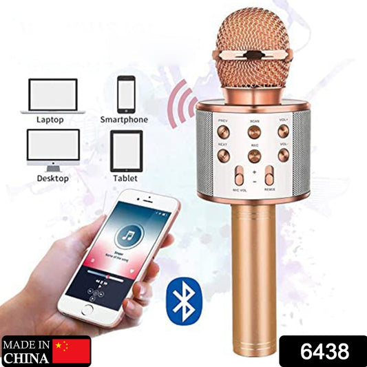 Wireless Bluetooth Recording Condenser Handheld Microphone Bluetooth Speaker Audio Recording Karaoke with Mic (Multicolor 1 Pc) - infinityexculsivestore.com