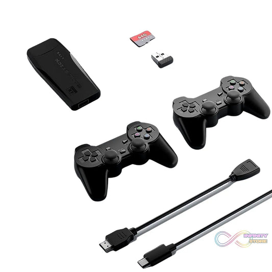 Wireless Controller Gamepad with 10,000+ Games, 4k Ultra HD Game Sticks Output, and 2.4GHz Wireless Controller Video Games with 64gb Memory Card (1 Set) - infinityexculsivestore.com