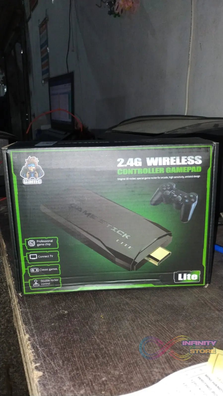 Wireless Controller Gamepad with 10,000+ Games, 4k Ultra HD Game Sticks Output, and 2.4GHz Wireless Controller Video Games with 64gb Memory Card (1 Set) - infinityexculsivestore.com