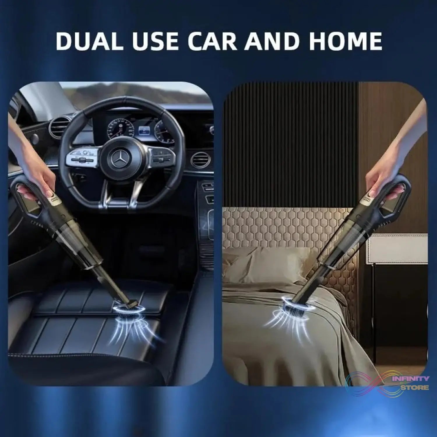Wireless Handheld Car Vacuum Cleaner, 2 in1 Dust Buster (1 Set) - infinityexculsivestore.com