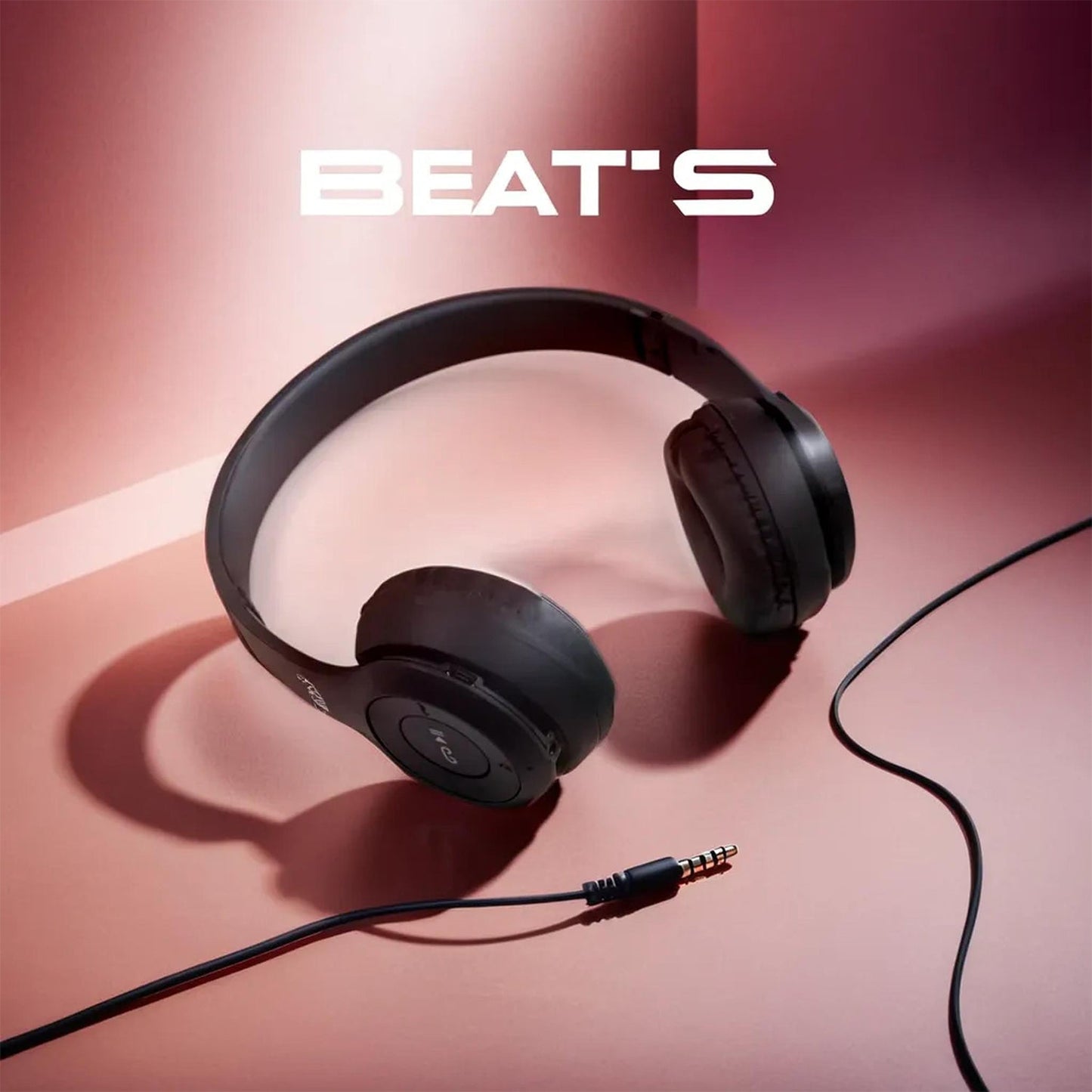 Wireless Headphone Over The Head Bluetooth Headset Foldable Headband Hands - free with Calling Function (1 Pc) - infinityexculsivestore.com