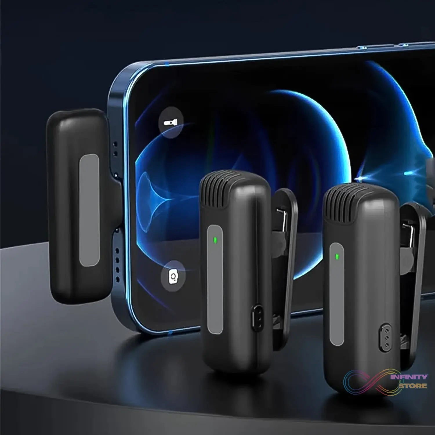 Wireless Microphones, Collar Mic for All Smart Phone / Type - C (1 Set) - infinityexculsivestore.com