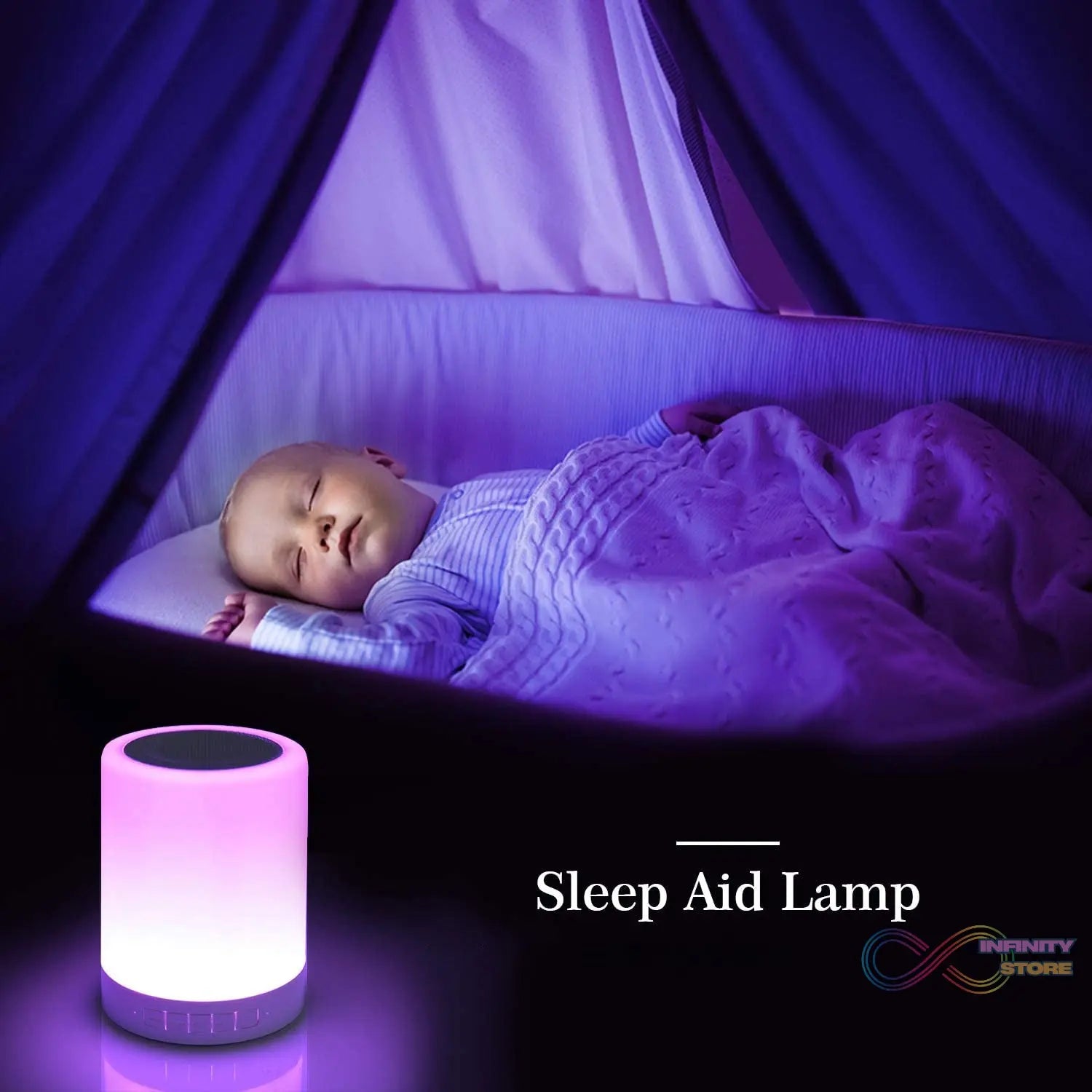 LED night lamp with touch controls and Bluetooth speake