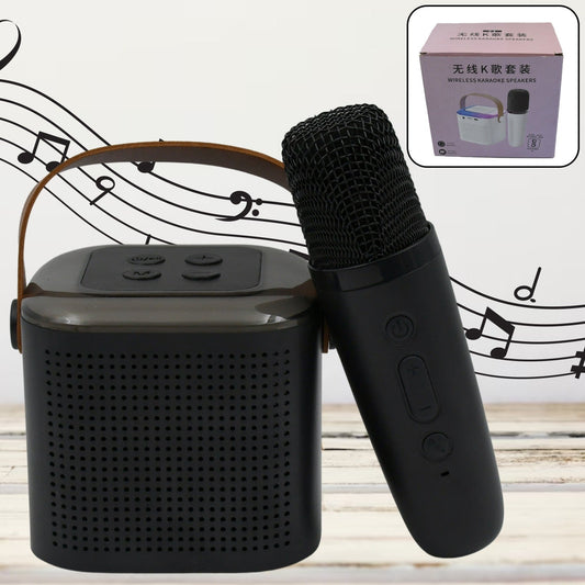 Wireless Speaker Microphone Set, RGB Light Support Memory Card PortableKaraoke Machine Perfect for Travel TV - infinityexculsivestore.com
