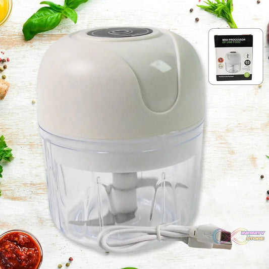 Wireless USB Rechargeable Mini Electric Garlic Machine / Chopper (250Ml) - infinityexculsivestore.com
