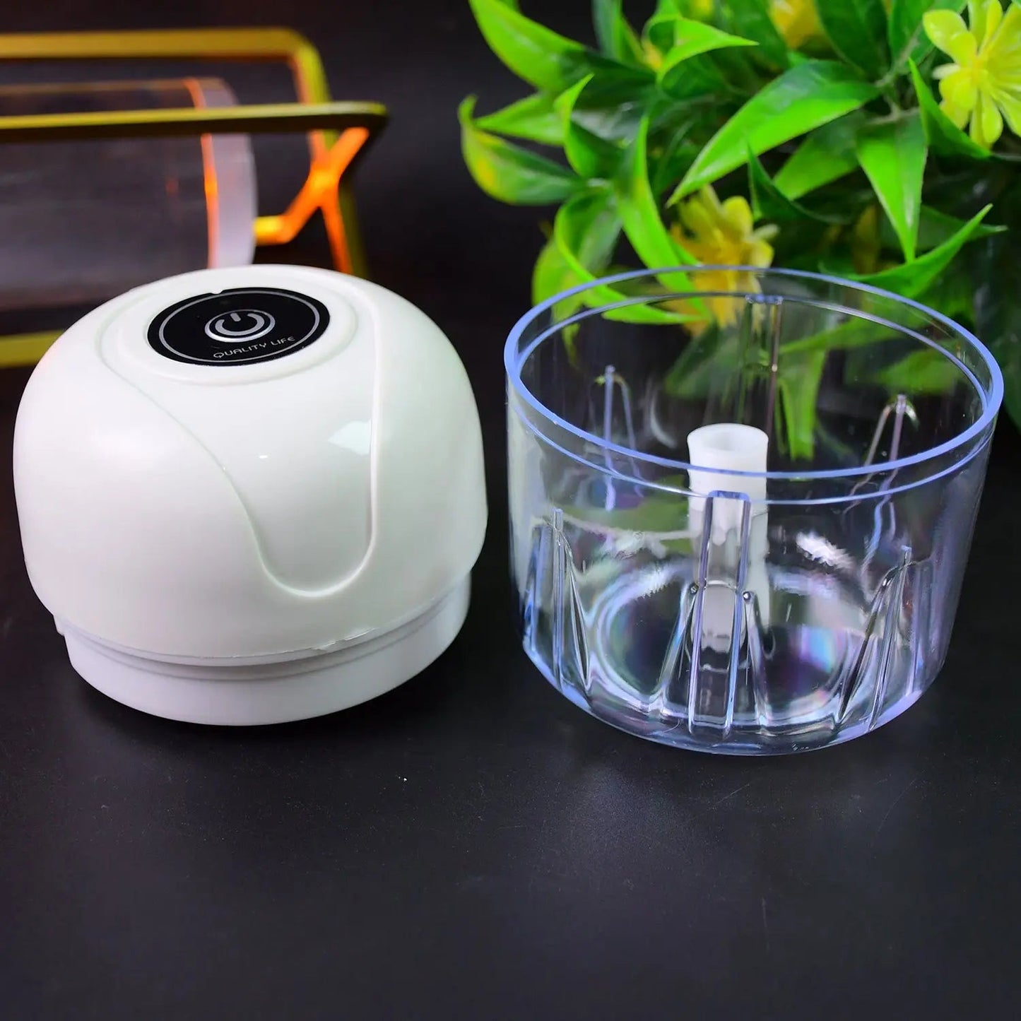 Wireless USB Rechargeable Mini Electric Garlic Machine / Chopper (250Ml) - infinityexculsivestore.com