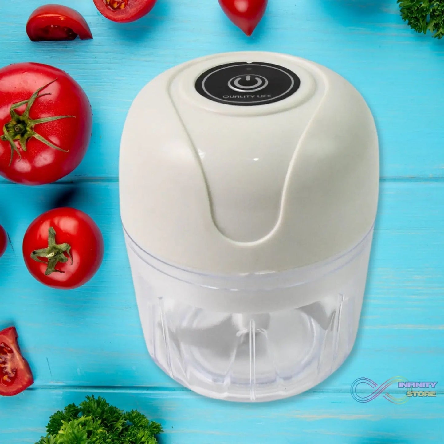 Wireless USB Rechargeable Mini Electric Garlic Machine / Chopper (250Ml) - infinityexculsivestore.com