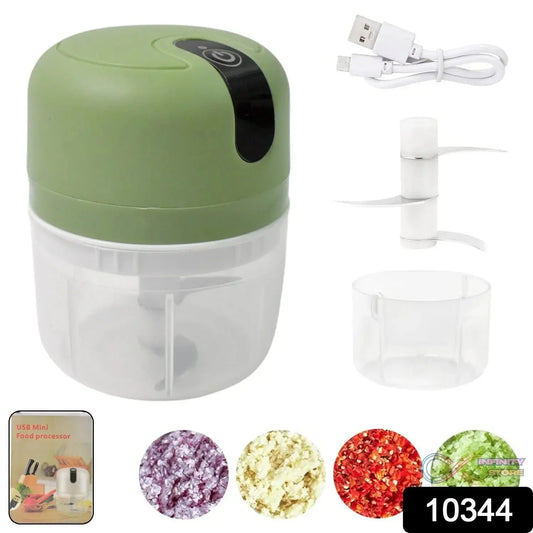 Wireless USB Rechargeable Mini Electric Garlic Machine / Chopper 3 Blades (250Ml) - infinityexculsivestore.com