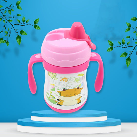 Vacuum Stainless Steel Water Bottle With Carry Handle & Straw Fridge Water Bottle Double Wall, Leak Proof, Rust Proof, Cold & Hot | Leak Proof | Office Bottle | Gym | Home | Kitchen | Hiking | Trekking | Travel Bottle (280 ML) - infinityexculsivestore.com