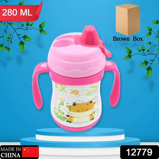 Vacuum Stainless Steel Water Bottle With Carry Handle & Straw Fridge Water Bottle Double Wall, Leak Proof, Rust Proof, Cold & Hot | Leak Proof | Office Bottle | Gym | Home | Kitchen | Hiking | Trekking | Travel Bottle (280 ML) - infinityexculsivestore.com