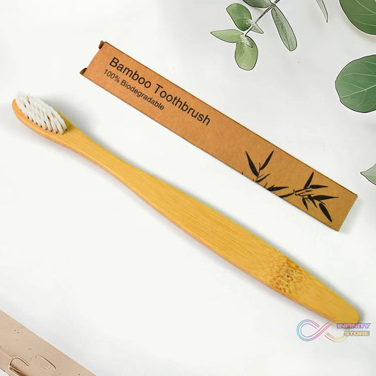 Wooden / Bamboo Brush Toothbrush Ultra Soft Bristles (1 Pc) - infinityexculsivestore.com