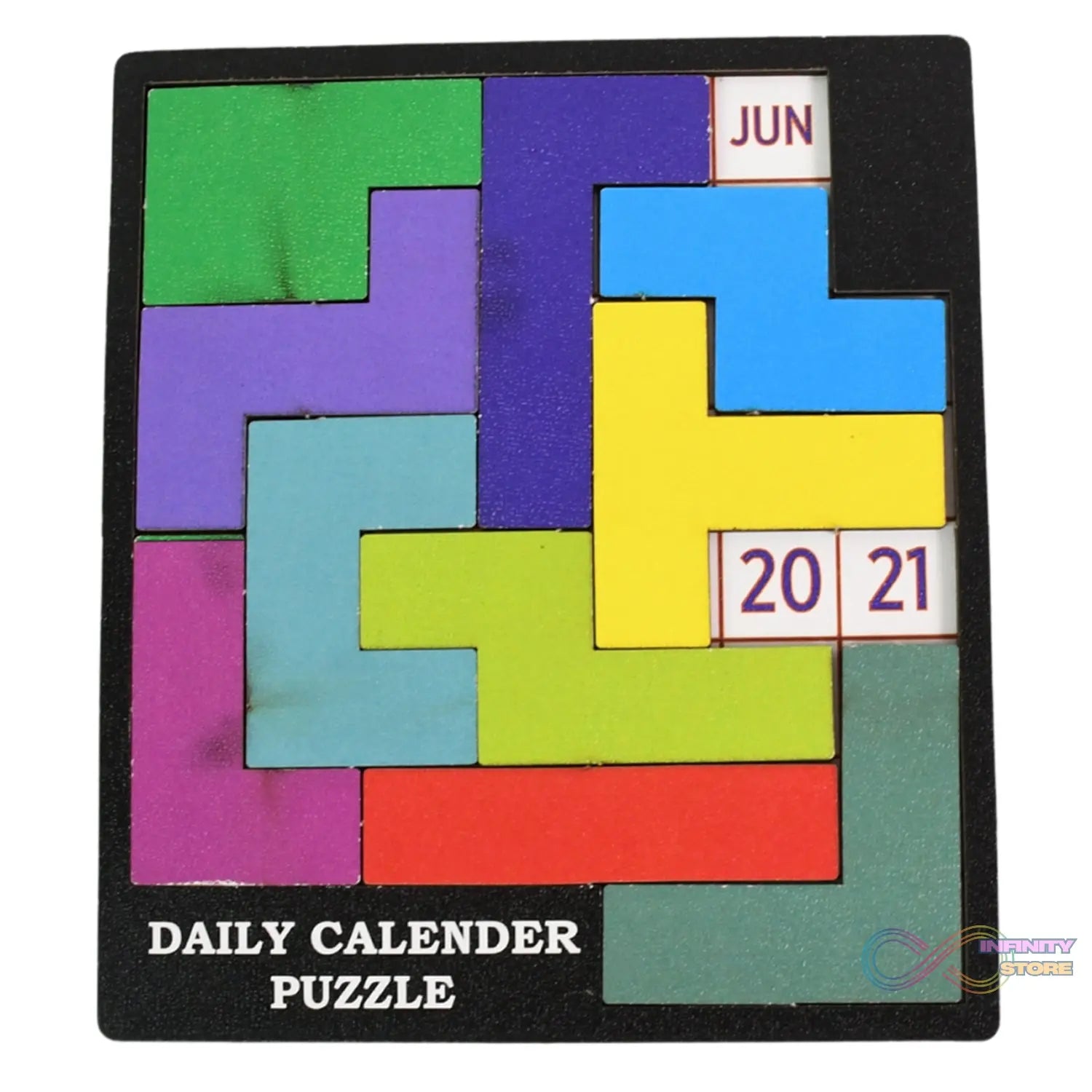 Wooden Daily Calendar Puzzle (Multicolor / 1 Set) - infinityexculsivestore.com