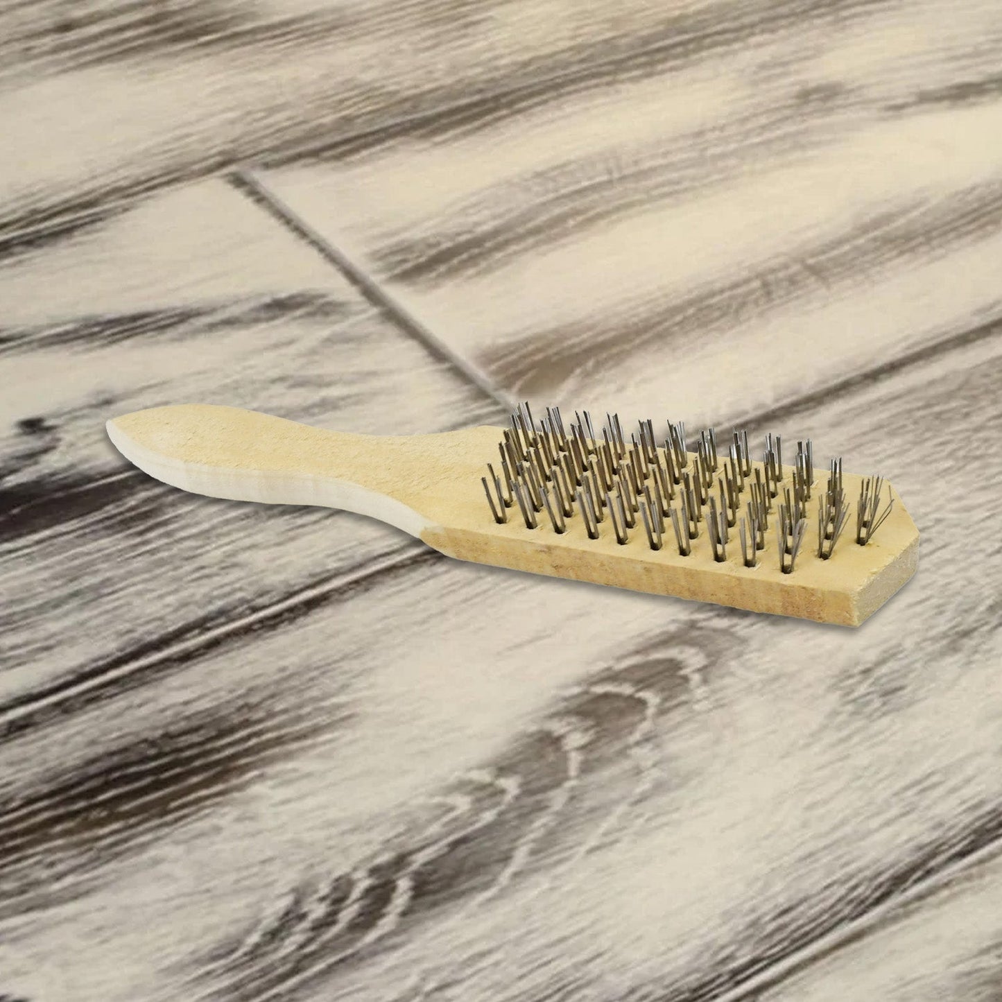 Wooden Handle Steel Wire Brush (1 Pc) - infinityexculsivestore.com
