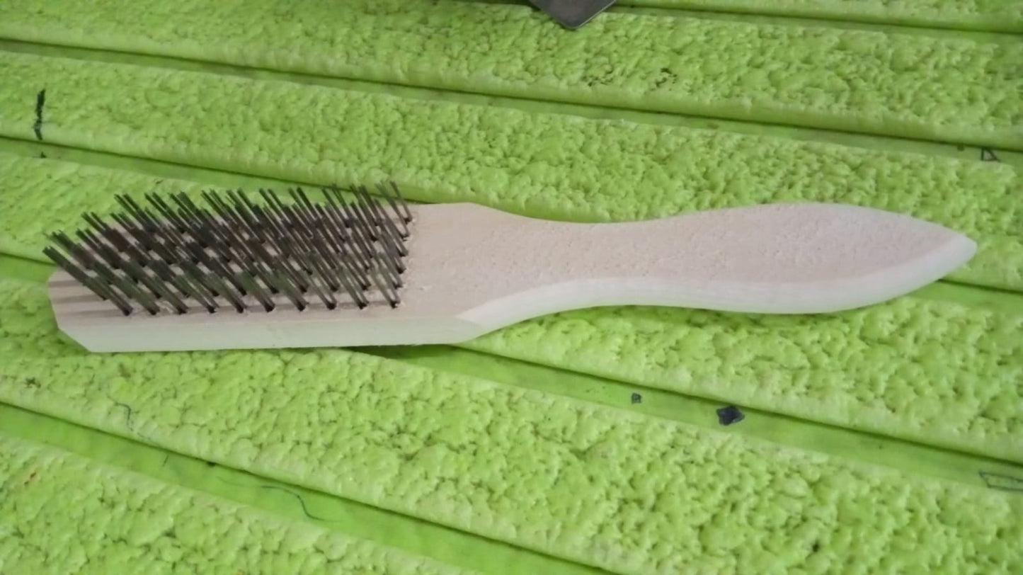 Wooden Handle Steel Wire Brush (1 Pc) - infinityexculsivestore.com