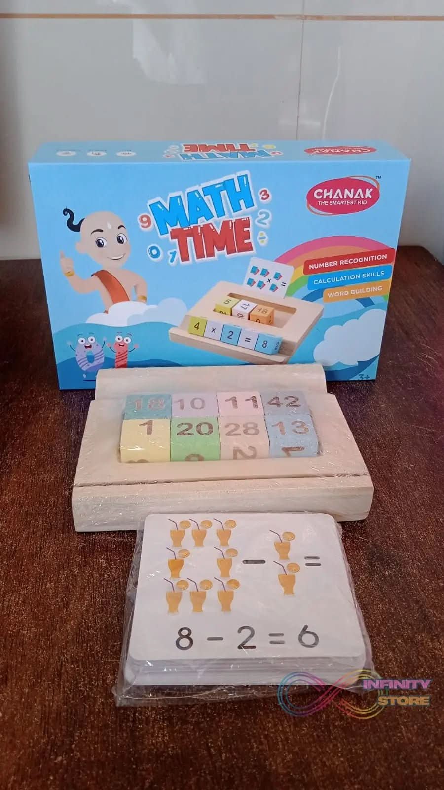 Wooden MathTime for Kids - Educational Math Card Game - infinityexculsivestore.com